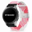 MYBANDZ Állítható fonott szövet óraszíj /rózsaszín-fehér/ 20mm