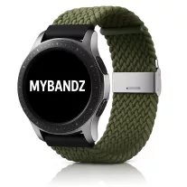 MYBANDZ Állítható fonott szövet óraszíj /zöld/ 20mm