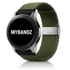 MYBANDZ Állítható fonott szövet óraszíj /zöld/ 20mm