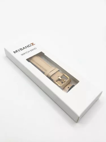 MYBANDZ Elegáns púder bőróraszíj ezüst csattal / 20mm