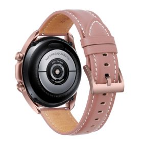   MYBANDZ Elegáns bézs-rózsaszín bőróraszíj rosegold csattal / 22mm