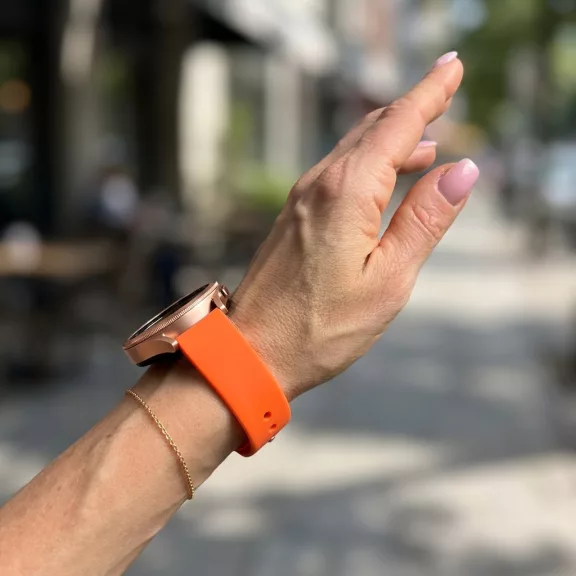 MYBANDZ Szilikon óraszíj gömb csattal /narancs/ 20mm
