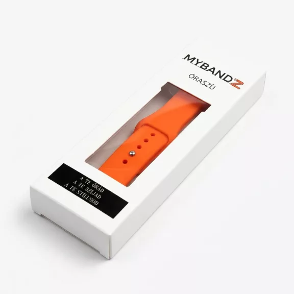MYBANDZ Szilikon óraszíj gömb csattal /narancs/ 20mm