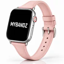   Apple Watch vékony bőróraszíj /púder/ - ezüst csattal 40/41 és 42mm