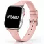 Apple Watch vékony bőróraszíj /púder/ - ezüst csattal 40/41 és 42mm
