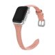 Apple Watch vékony bőróraszíj /púder/ - ezüst csattal 38/40/41 mm