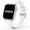 Apple Watch vékony bőróraszíj /fehér/ - ezüst csattal 40/41 és 42mm