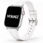 Apple Watch vékony bőróraszíj /fehér/ - ezüst csattal 40/41 és 42mm