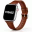 Apple Watch vékony bőróraszíj /barna/ - ezüst csattal 40/41 és 42mm
