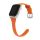 Apple Watch vékony bőróraszíj /narancs/ - ezüst csattal 38/40/41 mm
