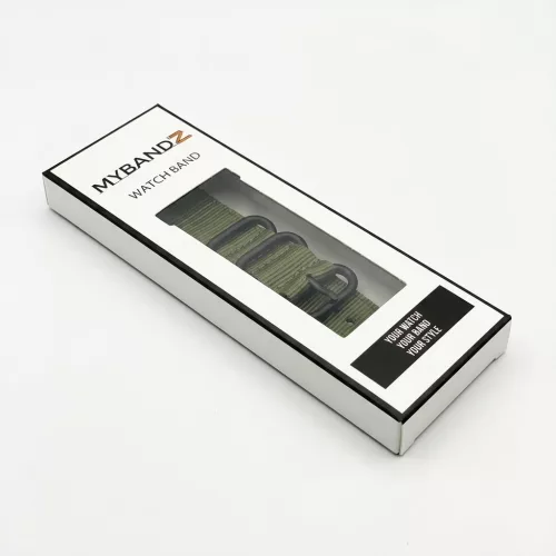 MYBANDZ Szövet óraszíj /khaki/ 22mm