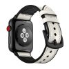 Apple Watch kívül bőr belül szilikon óraszíj /fehér/ 42/44/45/49 mm