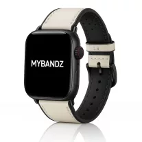   Apple Watch kívül bőr belül szilikon óraszíj /fehér/ 44/45/46/49 mm