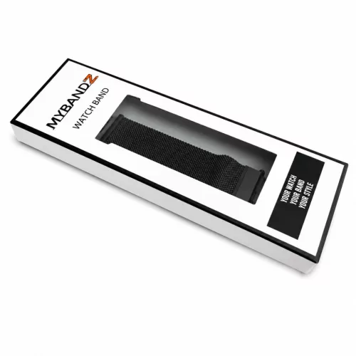 Mybandz Milánói mágneses fém óraszíj-fekete(Xiaomi Smart Band 8/9/10 Pro/Xiaomi Redmi Watch 4-5-6)
