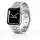 Apple Watch "Pearlmaster" láncszemes fém óraszíj /ezüst/ 44/45/46/49 mm
