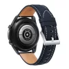 MYBANDZ Elegáns bőróraszíj - sötét kék- ezüst csattal/ 22mm