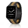 Apple Watch Jubilee láncszemes fém óraszíj /fekete-arany/ 44/45/46/49 mm