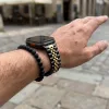 Apple Watch Jubilee láncszemes fém óraszíj /fekete-arany/ 44/45/46/49 mm