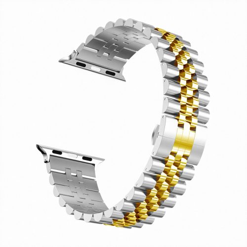 Apple Watch "Jubilee" láncszemes fém óraszíj /ezüst-arany/ 38/40/41 mm