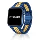 Apple Watch "Jubilee" láncszemes fém óraszíj /kék-arany/ 40/41 és 42mm