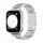 Apple Watch "Pearlmaster" láncszemes fém óraszíj /ezüst-rosegold/ 40/41 és 42mm
