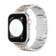 Apple Watch "Pearlmaster" láncszemes fém óraszíj /ezüst-rosegold/ 40/41 és 42mm