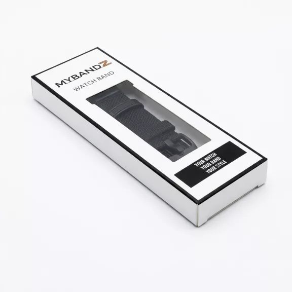 MYBANDZ Farmer szövet óraszíj /fekete/ 20mm