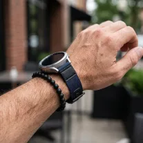 MYBANDZ Farmer szövet óraszíj /sötét kék/ 20mm