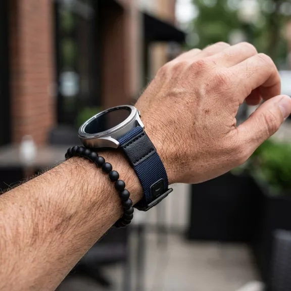 MYBANDZ Farmer szövet óraszíj /sötét kék/ 20mm