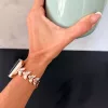 Apple Watch Crystal Bloom láncszemes fém óraszíj /rosegold/ 44/45/46/49 mm