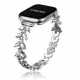 Apple Watch Crystal Bloom láncszemes fém óraszíj /ezüst/ 44/45/46/49 mm