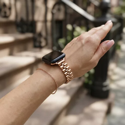 Apple Watch "Jubilee" láncszemes vékony fém óraszíj /rosegold/ 40/41 és 42mm