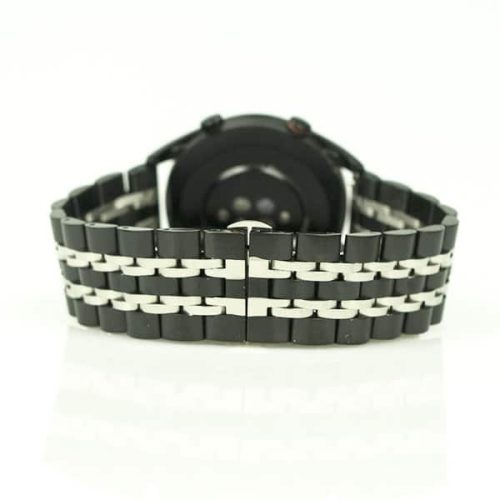 MYBANDZ Jubilee láncszemes fém óraszíj / fekete-ezüst / 22mm