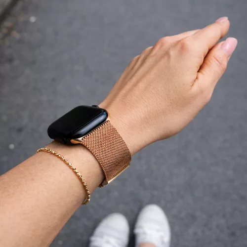 Apple Watch csatos milánói fém óraszíj /rosegold/ 40/41 és 42mm