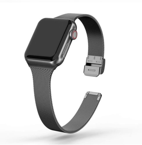 Apple Watch csatos milánói fém óraszíj /fekete/ 38/40/41 mm