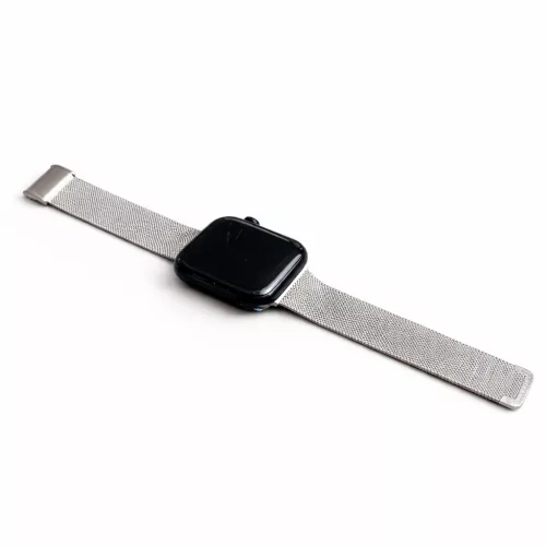 Apple Watch csatos milánói fém óraszíj /ezüst/ 44/45/46/49 mm