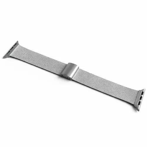 Apple Watch csatos milánói fém óraszíj /ezüst/ 44/45/46/49 mm