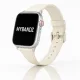 Apple Watch vékony bőróraszíj /krémfehér/ - ezüst csattal 40/41 és 42mm