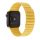 Apple Watch mágneses bőróraszíj /sárga/ 42/44/45/49 mm