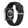 Apple Watch csatos szilikon óraszíj /fekete/ 44/45/46/49 mm