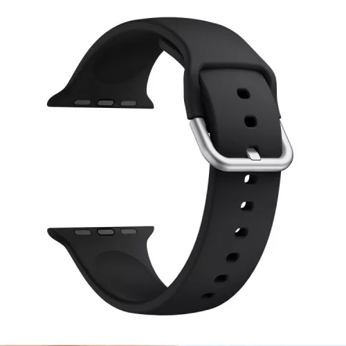 Apple Watch csatos szilikon óraszíj /fekete/ 40/41 és 42mm