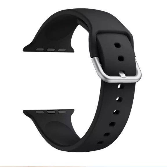 Apple Watch csatos szilikon óraszíj /fekete/ 40/41 és 42mm