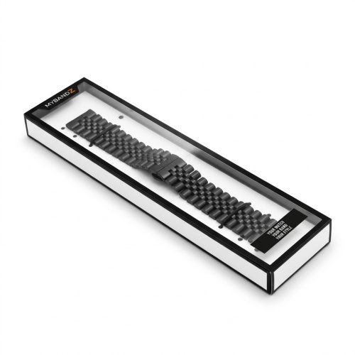 MYBANDZ Steel'o fém óraszíj / fekete / 22mm