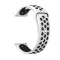 MYBANDZ Lélegző szilikon óraszíj / fehér-fekete / 20mm