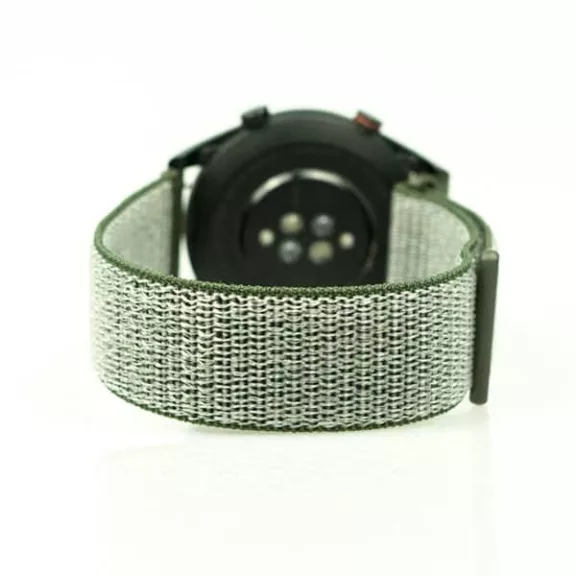 MYBANDZ Tépőzáras rugalmas szövet óraszíj / olivazöld / 20mm