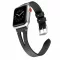 Apple Watch lélegző bőróraszíj /fekete/ - 40/41 és 42mm