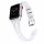 Apple Watch lélegző bőróraszíj /fehér/ - 42/44/45/49mm