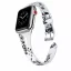 Apple Watch lélegző bőróraszíj /virágmintás/ - 40/41 és 42mm