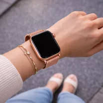   Apple Watch csatos milánói fém óraszíj /rosegold/ 44/45/46/49 mm