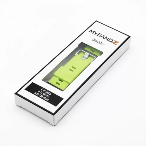 MYBANDZ Sportos szilikon óraszíj - /lime/ 22mm